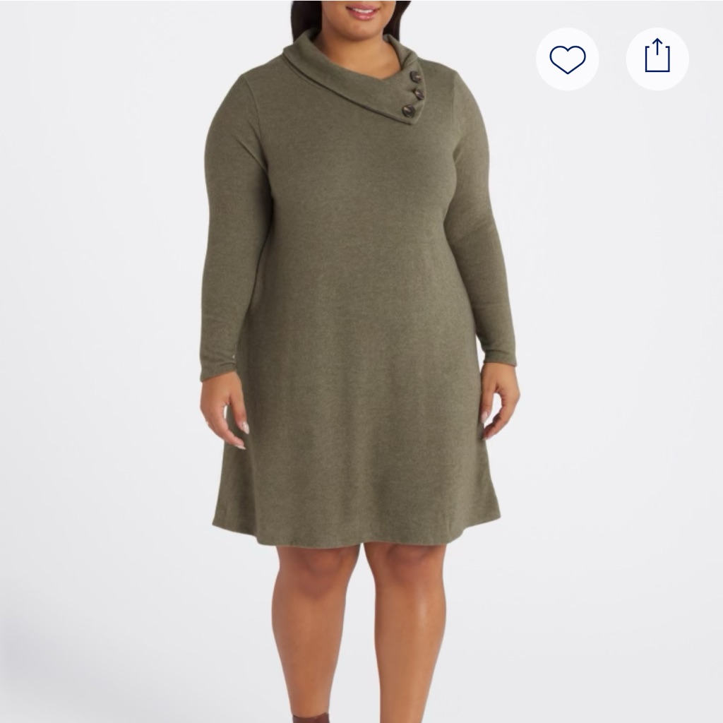 Nwot - Kaileigh Olive Long Sleeve Dress